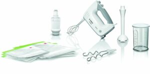 Handmixer ErgoMixx MFQ364V0 weiß mit Mixstab/Mixbesser und Vakuum-Pumpe