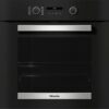 H 2465 BP Obsidianschwarz/Edelstahl Einbaubackofen