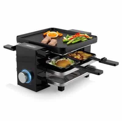 162915 Piano Black 4er Raclettegrill